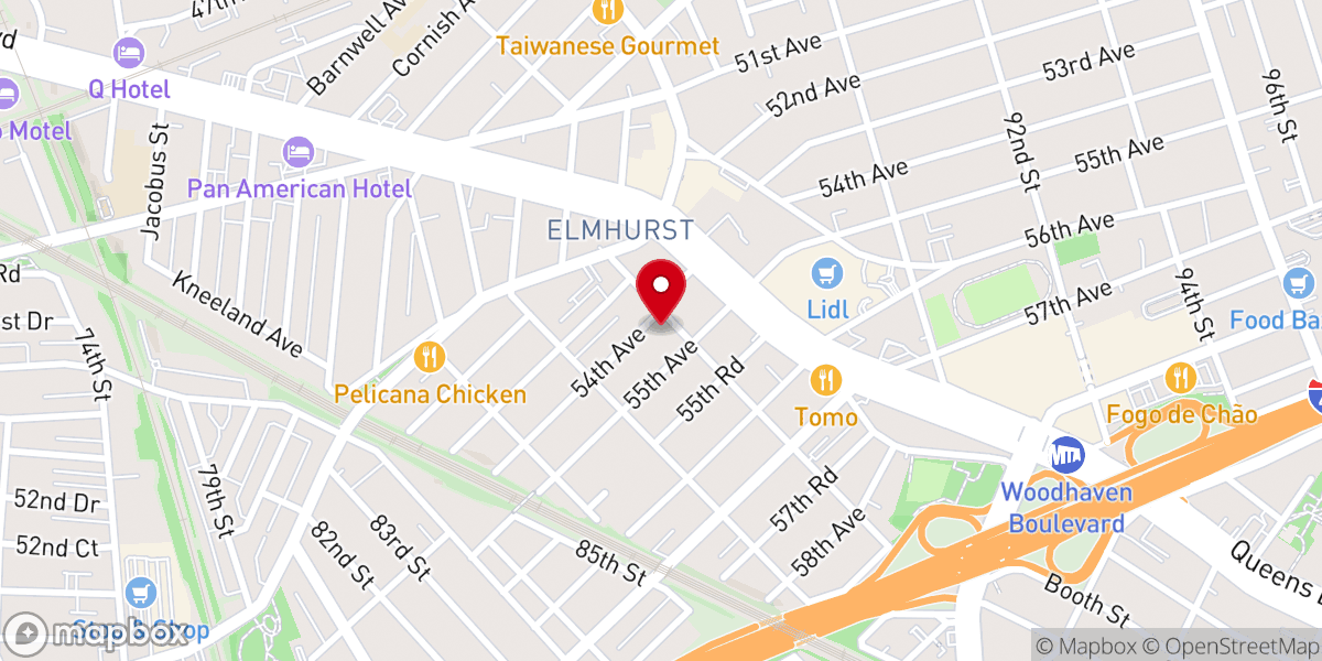 Map showing location of Queens Christian Fellowship Inc
