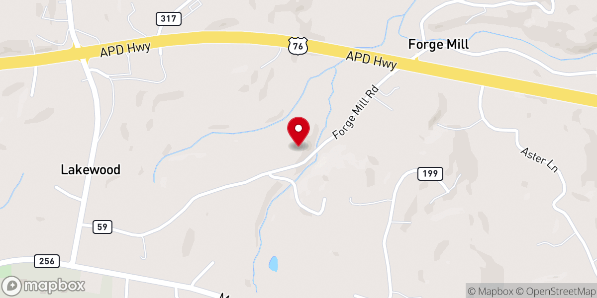 Map showing location of Seventh-Day Adventist Church