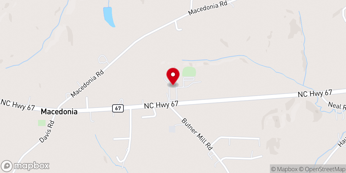Map showing location of New Birth Worship Center
