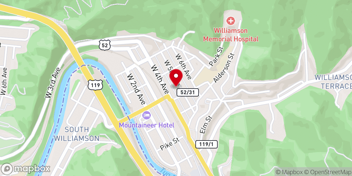 Map showing location of Fifth Avenue Church of Christ