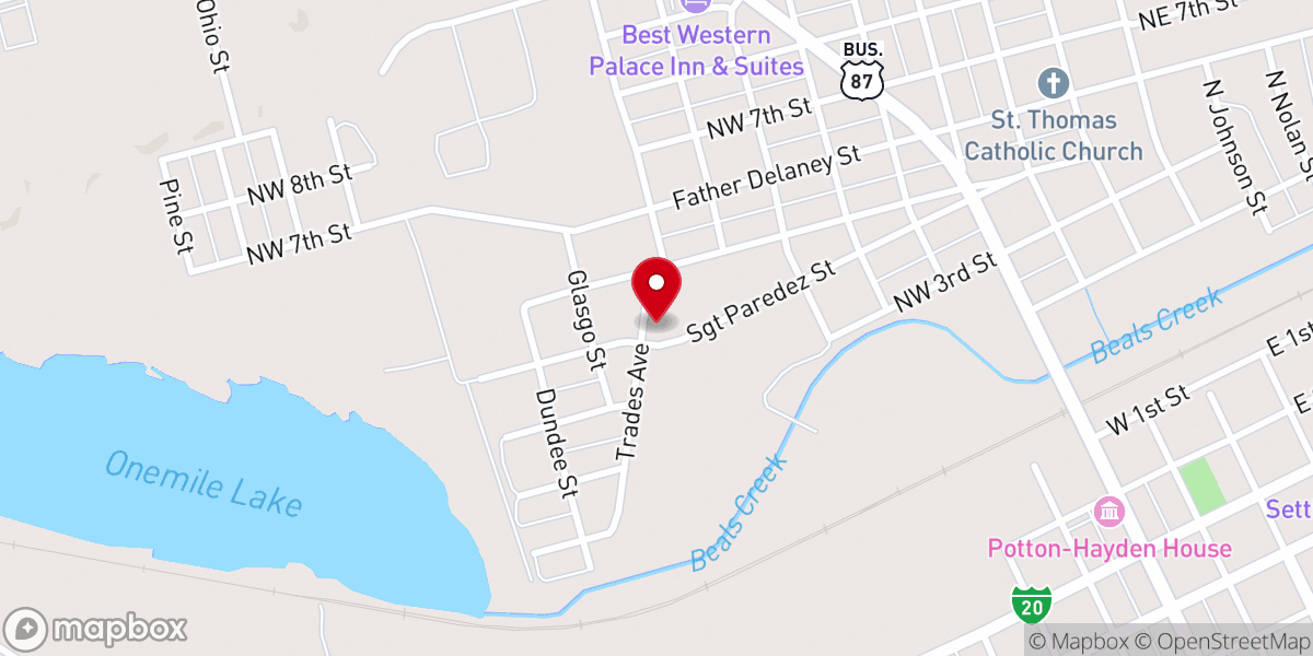 Map showing location of Mt Bethel Baptist Church