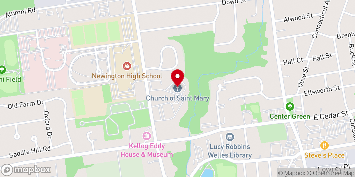 Map showing location of Saint Marys Church