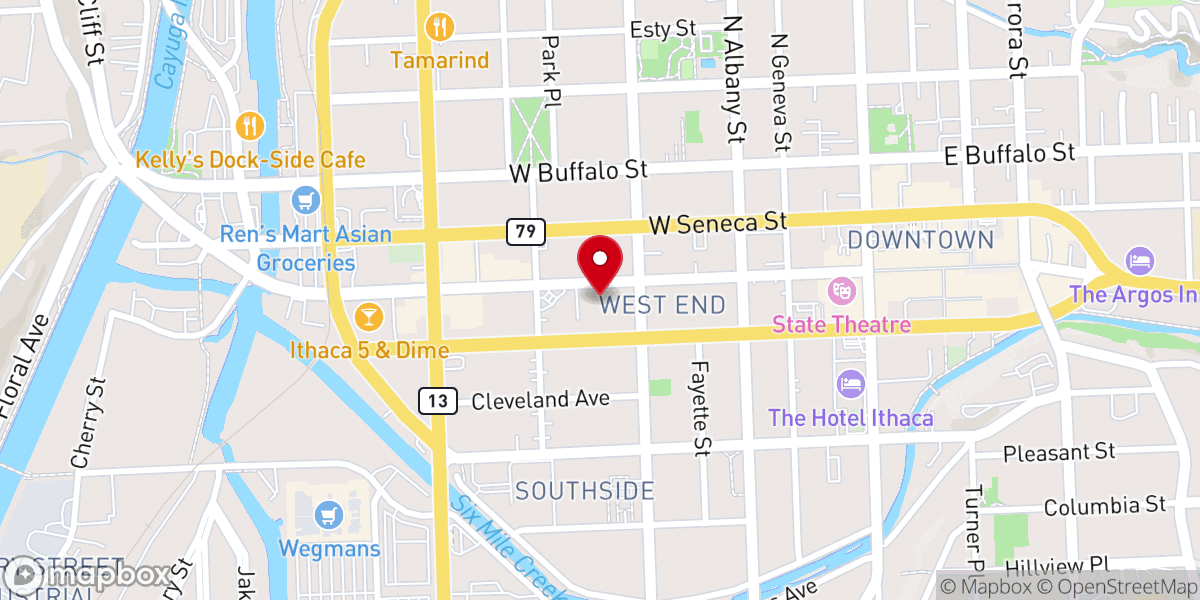 Map showing location of Catalyst Vineyard Church