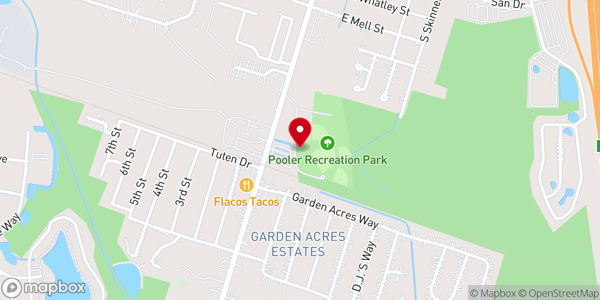Map showing location of Pooler Recreation