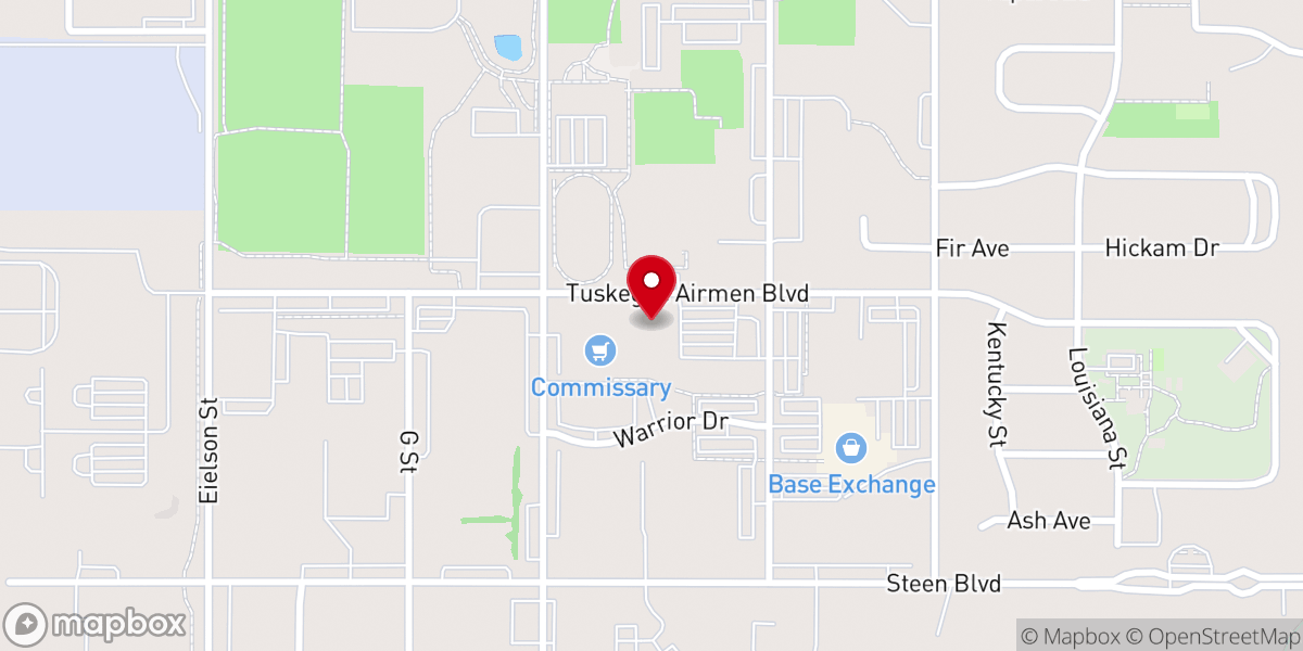 Map showing location of Grand Forks AFB Prairie Rose Chapel