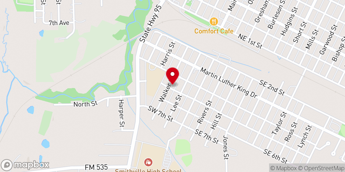 Map showing location of Mt Pilgrim Baptist Church