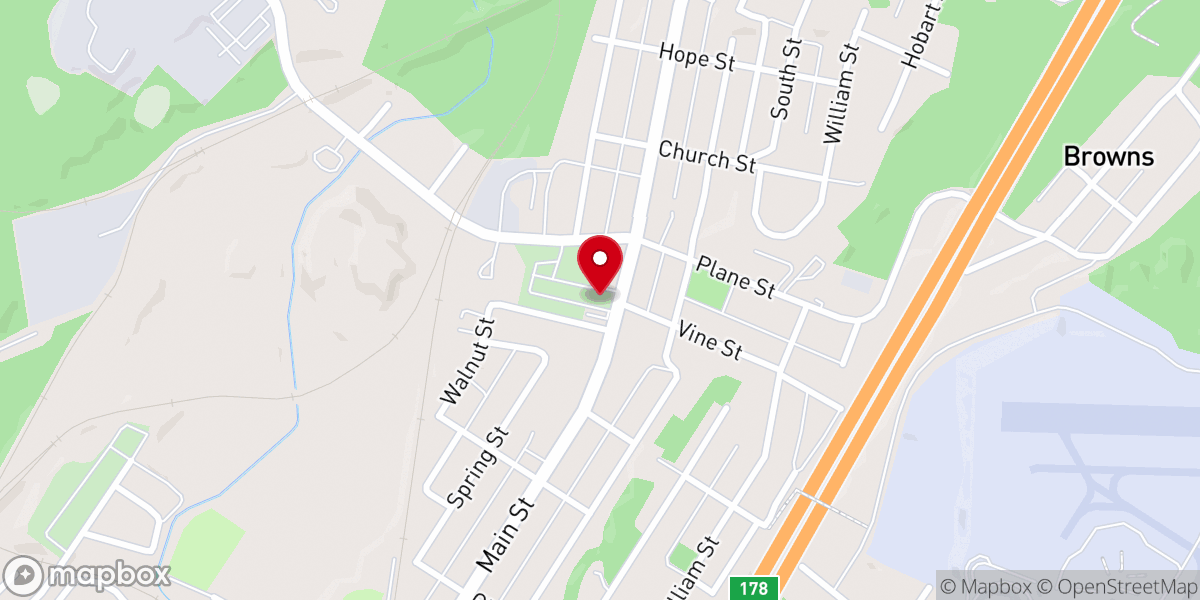 Map showing location of Langcliffe Presbyterian Church