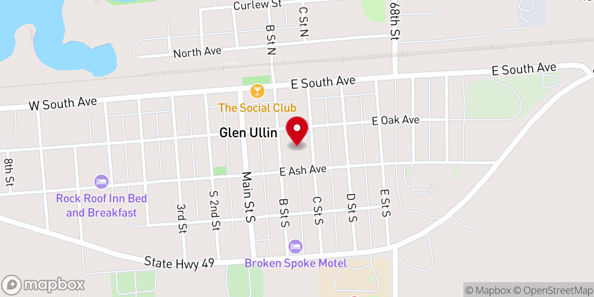Map showing location of Sacred Heart Catholic Church