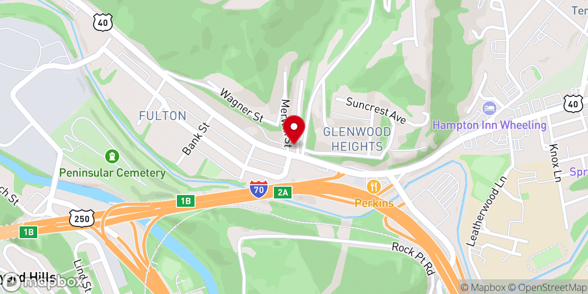 Map showing location of Ohio Valley Christian Center