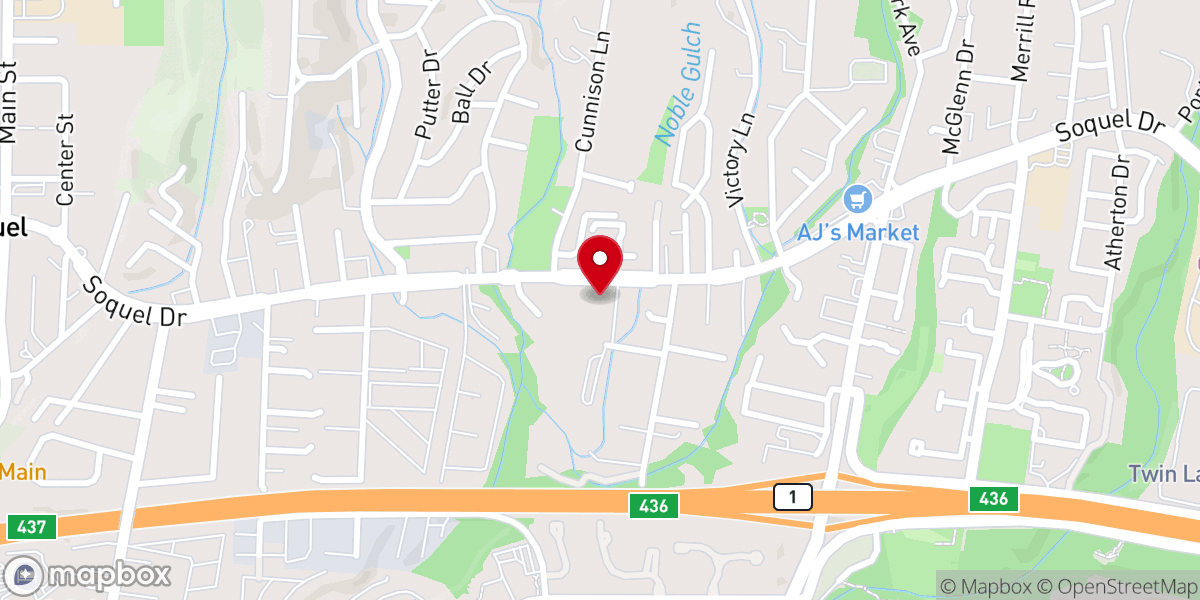 Map showing location of Cabrillo Assembly of God Church
