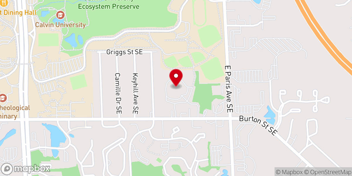 Map showing location of Church of the Servant Christian Reformed Church