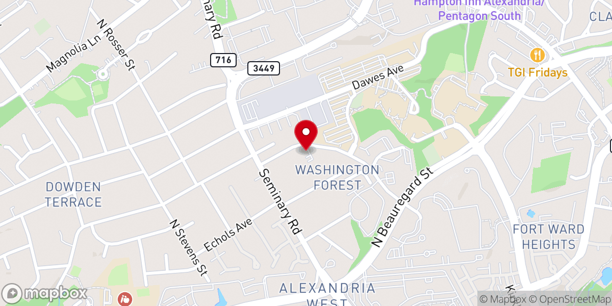 Map showing location of Saint James United Methodist Church