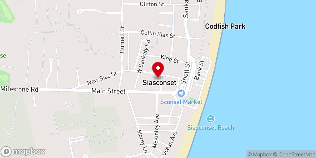 Map showing location of Siasconset Union Chapel