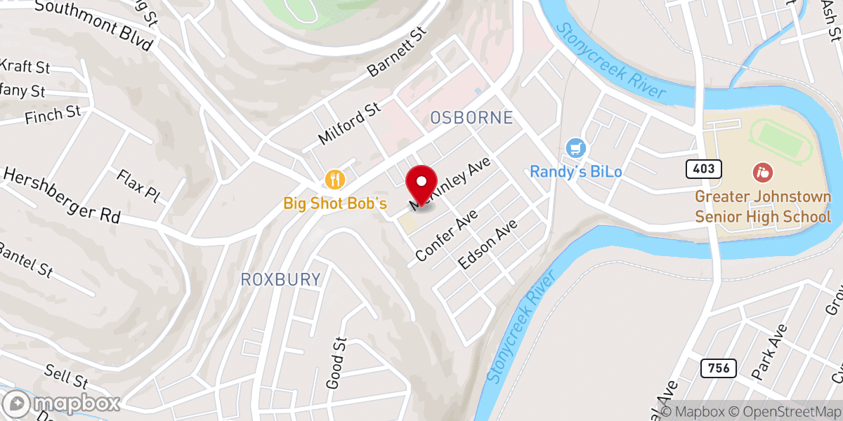 Map showing location of Church of the Visitation of the Blessed Virgin Mary