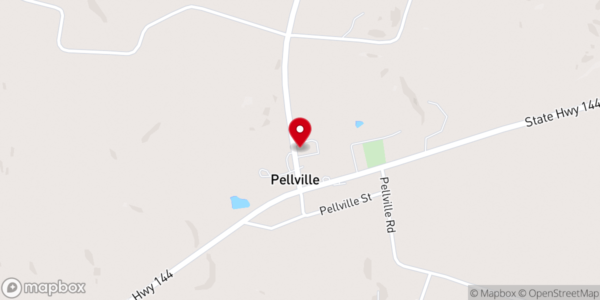 Map showing location of Pellville Baptist Church