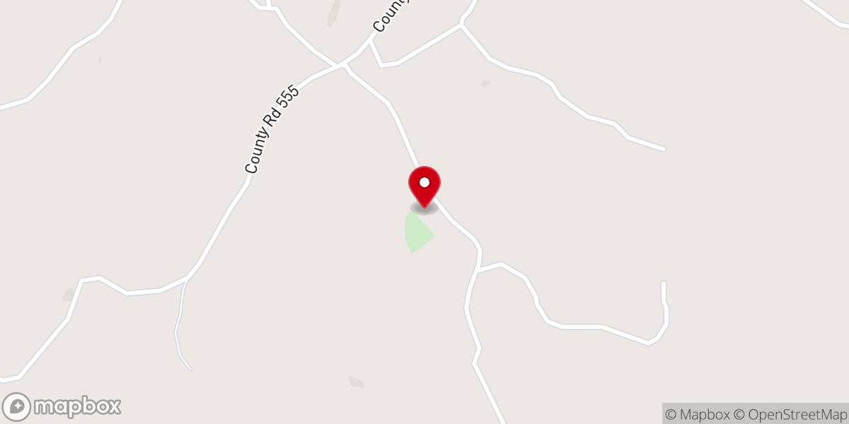 Map showing location of Green Goshen Church
