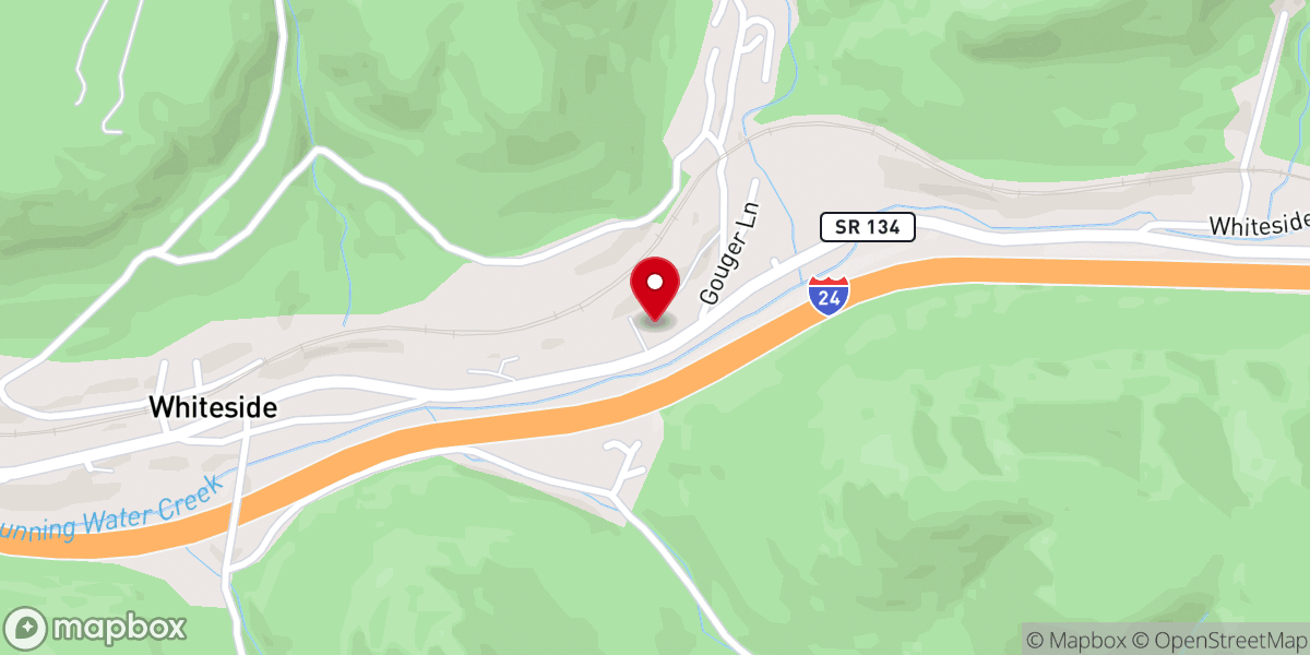 Map showing location of Whiteside Church of God