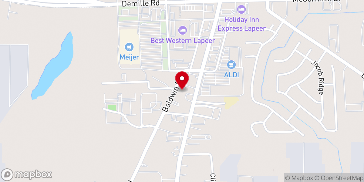 Map showing location of Christ The King Church Of Lapeer, ELCA