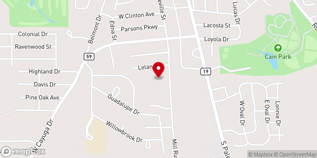 Map showing location of Petersburg Missionary Baptist Church