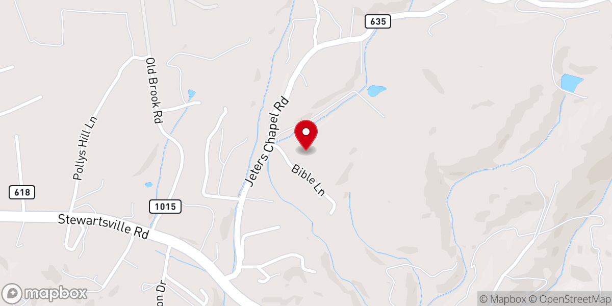 Map showing location of Mineral Springs Baptist Church