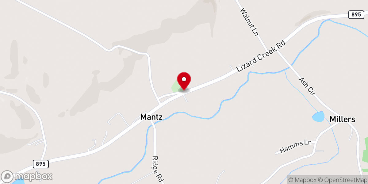 Map showing location of Emmanuel United Methodist Church