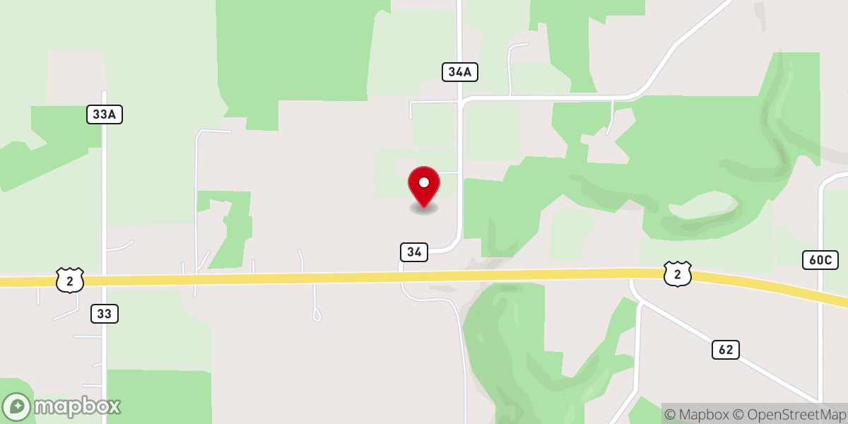 Map showing location of Church of the Nazarene