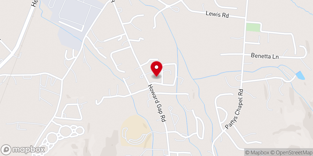 Map showing location of Blue Ridge Bible Church