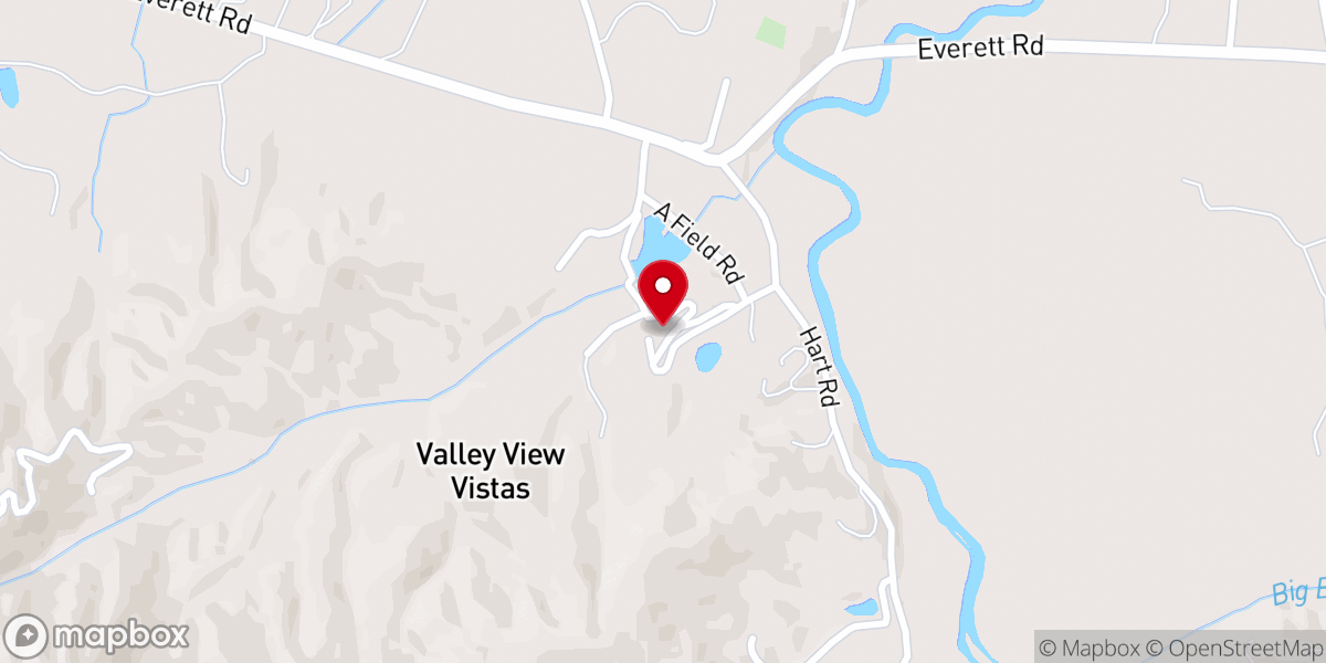 Map showing location of Eagle's Nest Foundation and Camp Inc