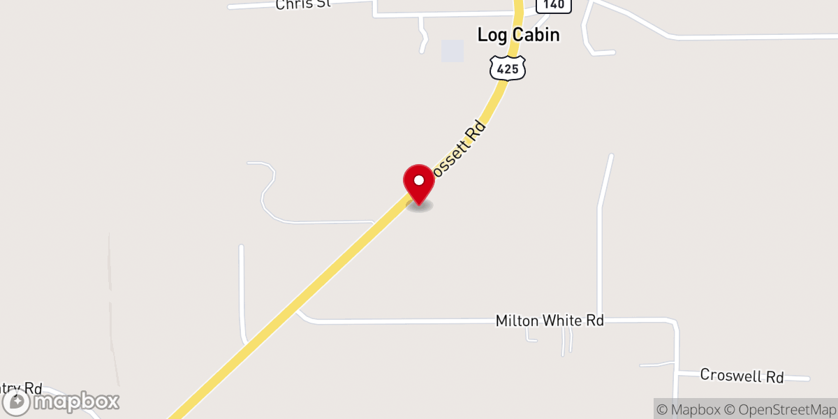 Map showing location of Pine Grove Baptist Church