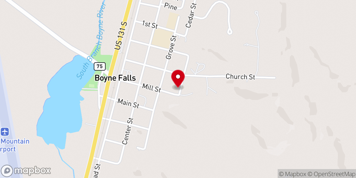 Map showing location of Boyne Valley Township