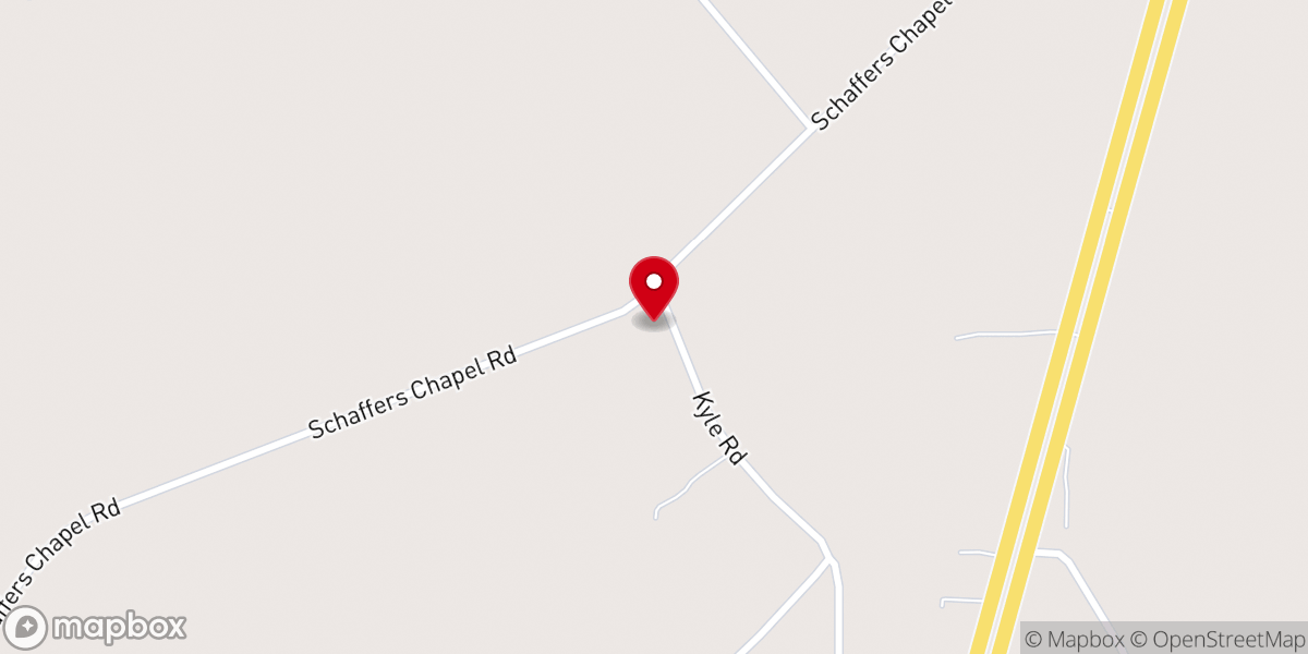 Map showing location of Shaeffer's Chapel