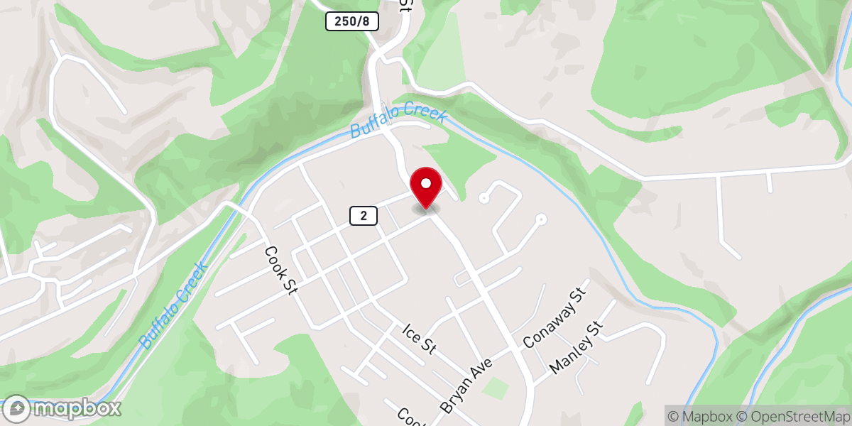 Map showing location of Barrackville