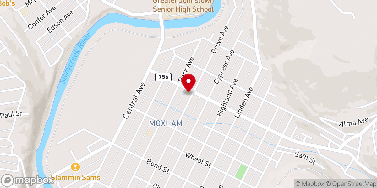 Map showing location of Grove United Methodist Church