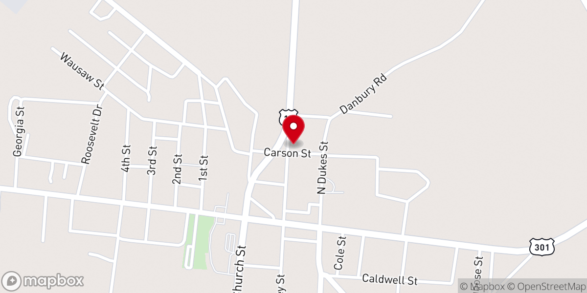 Map showing location of Saint Marys Roman Catholic Church
