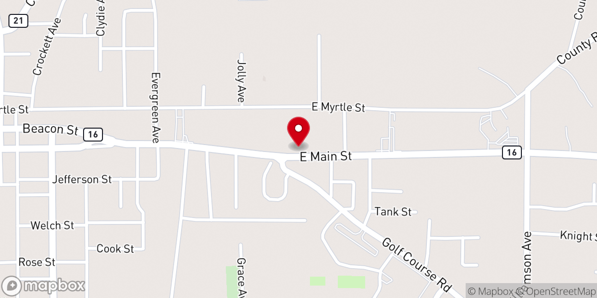 Map showing location of Global Vision Faith Center