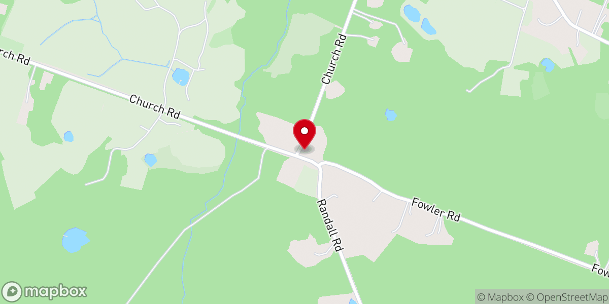 Map showing location of Goshen Church