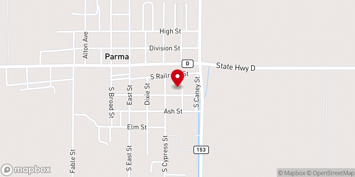 Map showing location of Mt Calvary Baptist Church