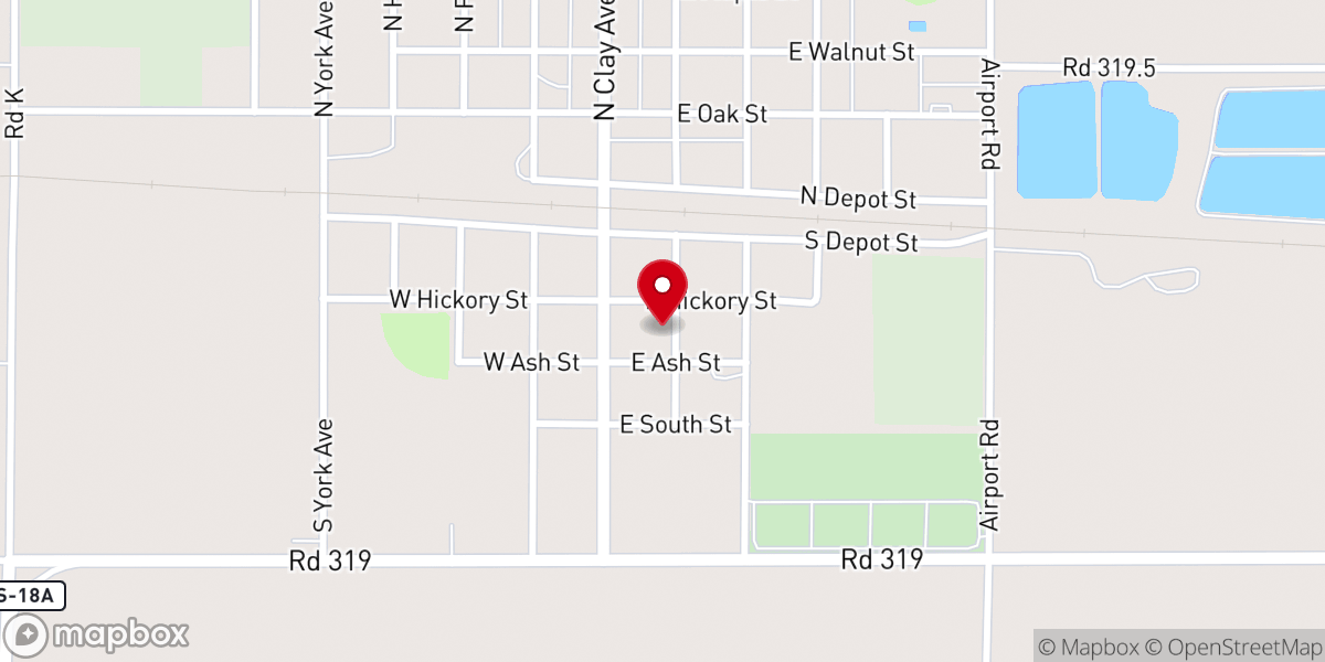 Map showing location of Harvard United Church-Christ