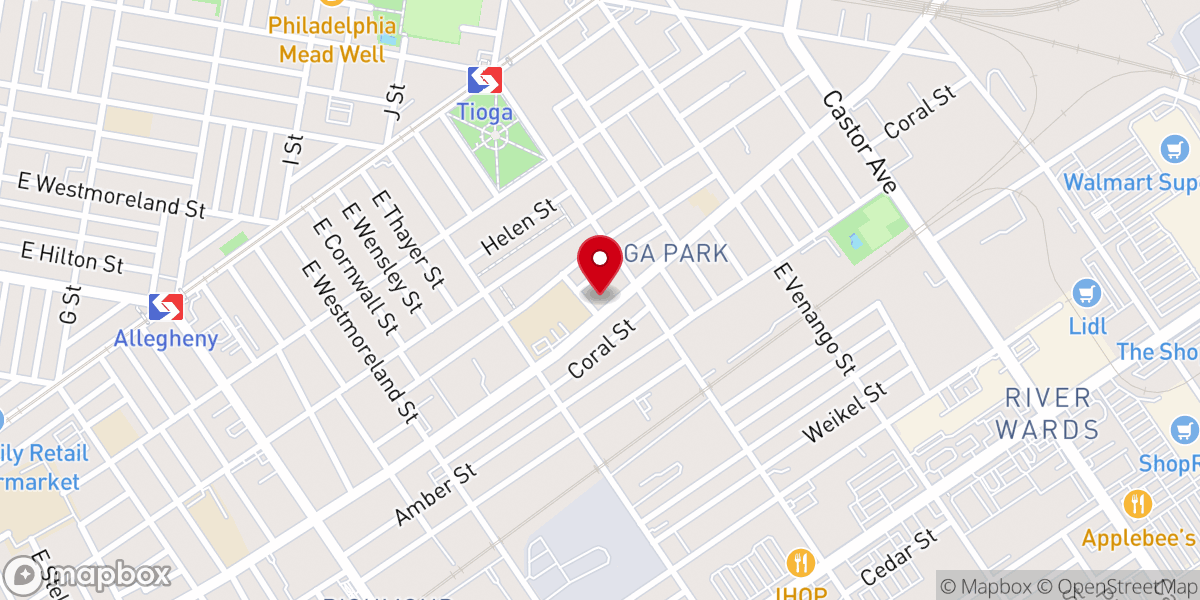 Map showing location of Kensington Assembly of God