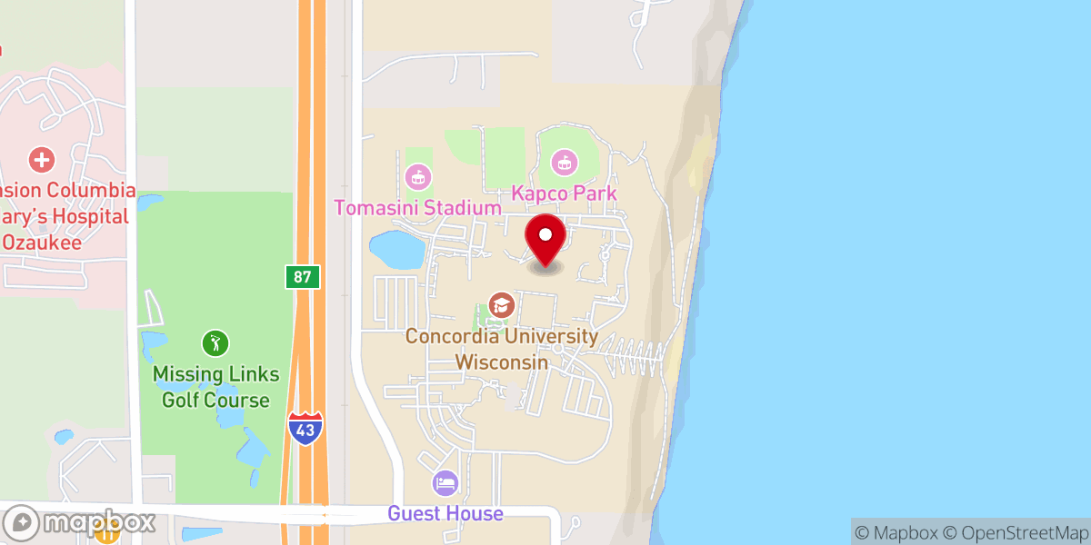 Map showing location of Chapel of Christ Triumphant