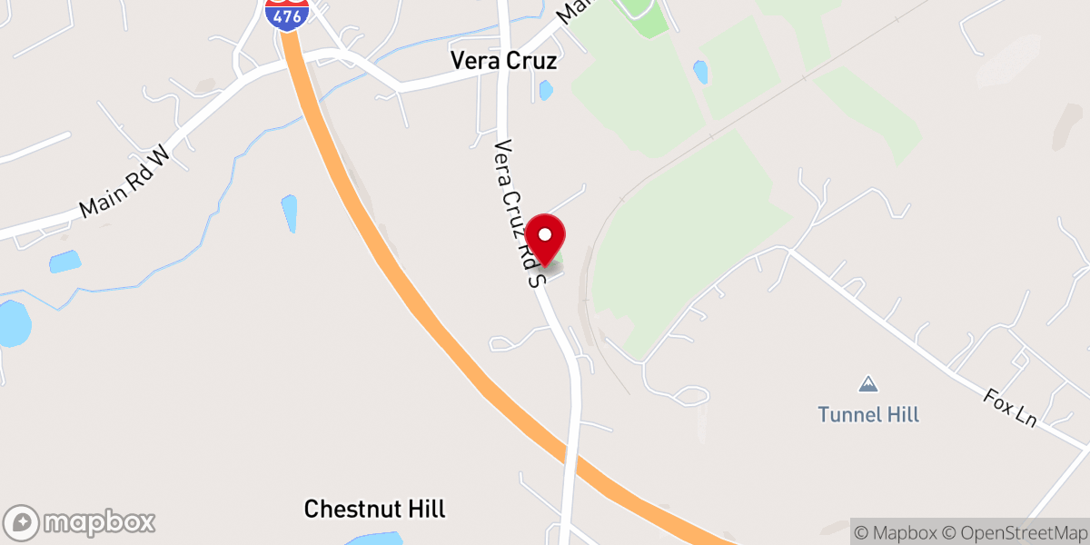 Map showing location of Vera Cruz Evangelical Congregational Church