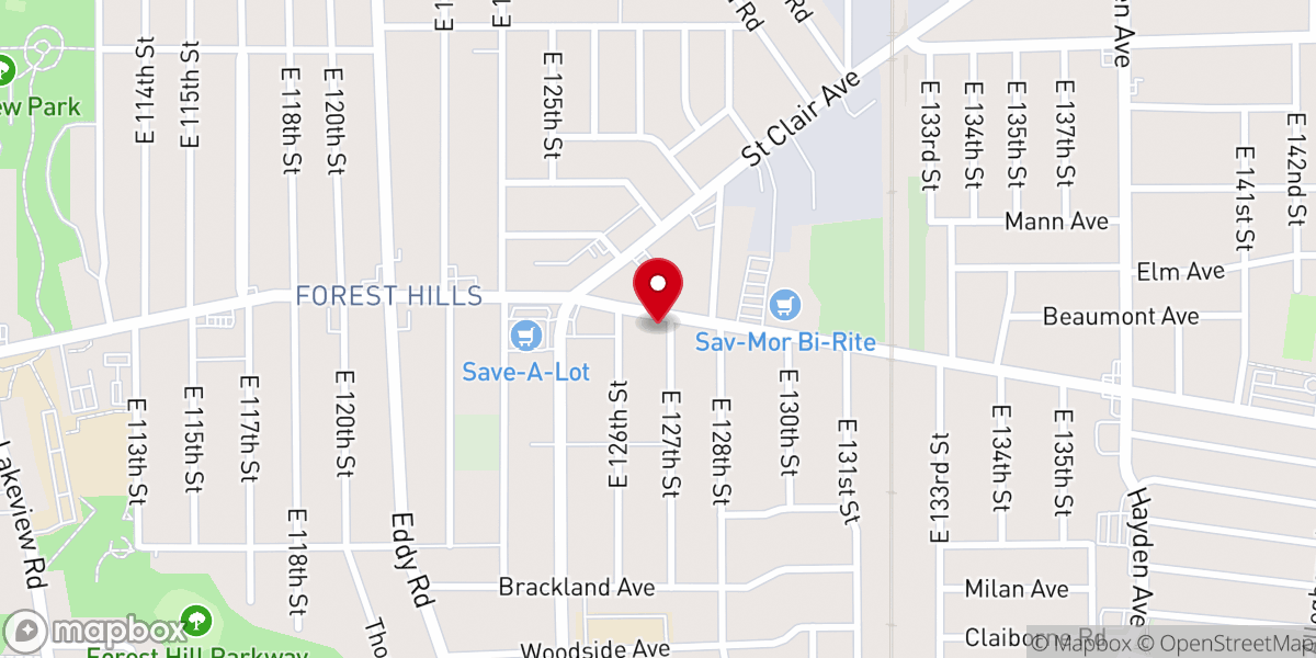 Map showing location of Philemon Community Baptist Church