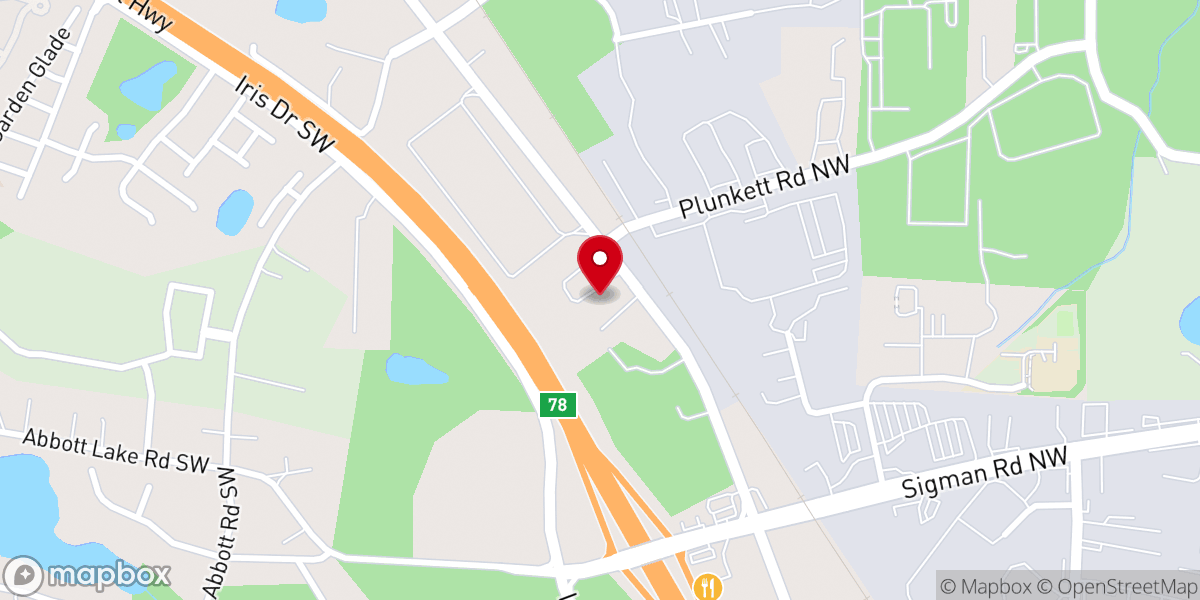 Map showing location of Philadelphia Church