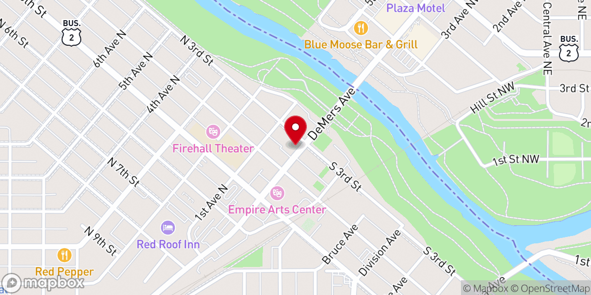 Map showing location of Freedom Church