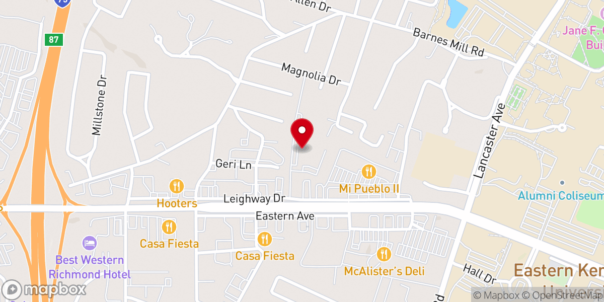 Map showing location of First Baptist Church