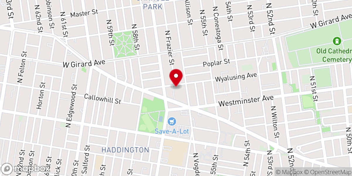 Map showing location of Camphor Memorial United Methodist Church