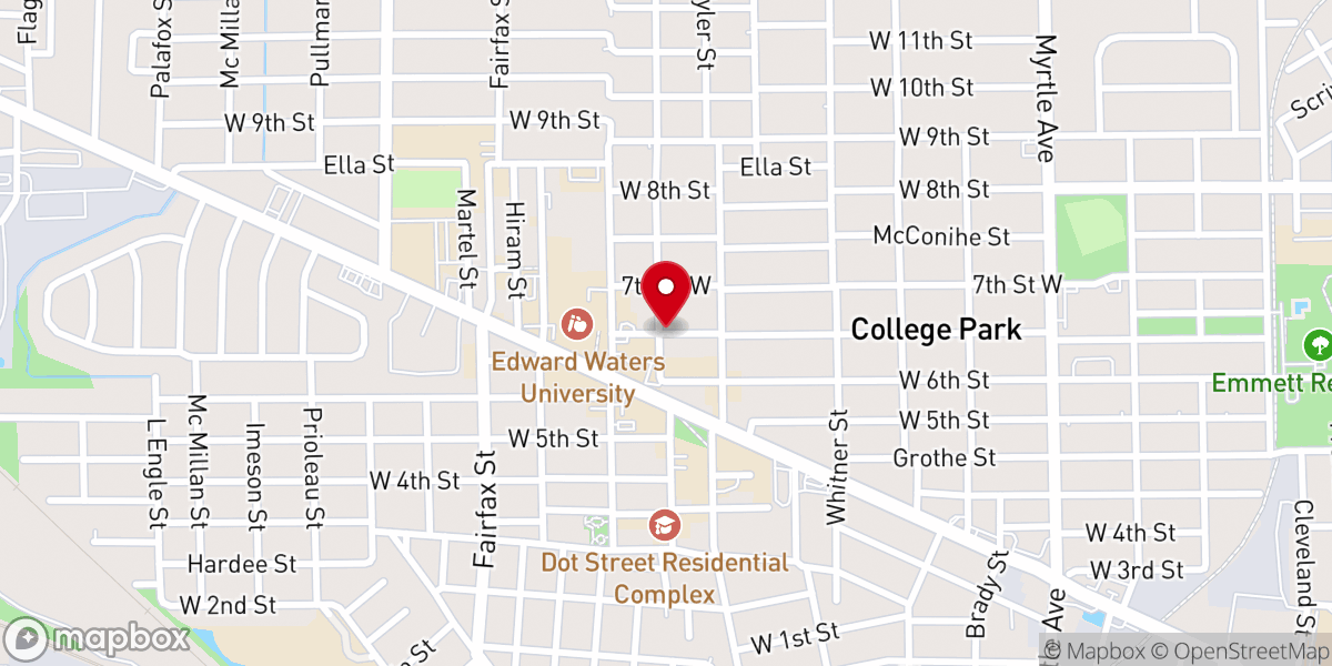 Map showing location of Eagles View Ministries
