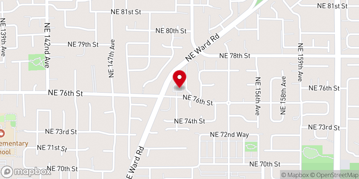 Map showing location of Washington Grange