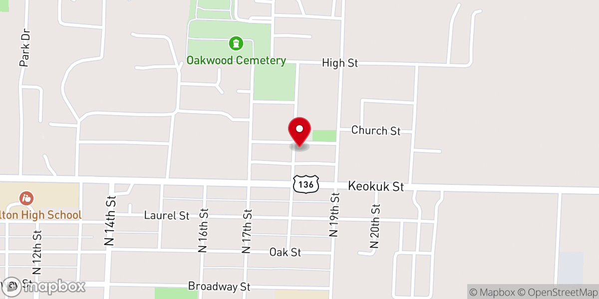 Map showing location of Park View Bible Church
