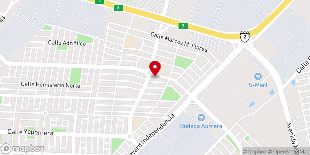 Map showing location of Parroquia San Martín Obispo